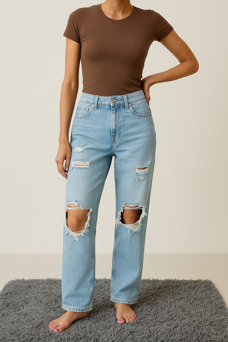 Baggy Rhinestone Jeans by Supamum.jeans